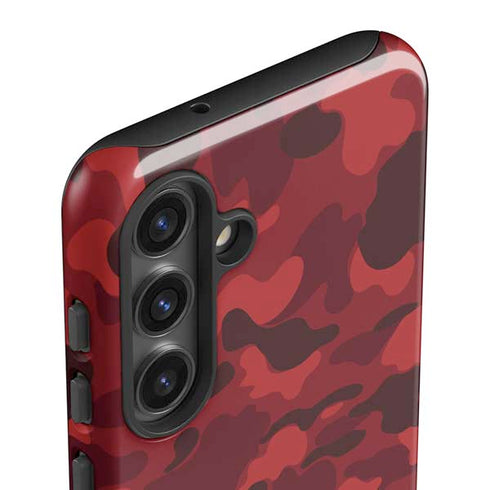 Red Street Camo Galaxy S25 Impact Case