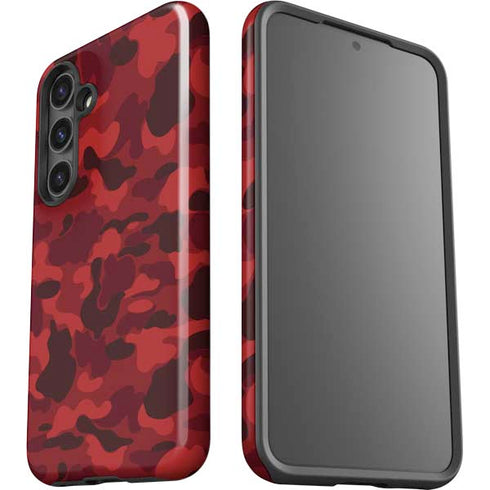 Red Street Camo Galaxy S25 Impact Case