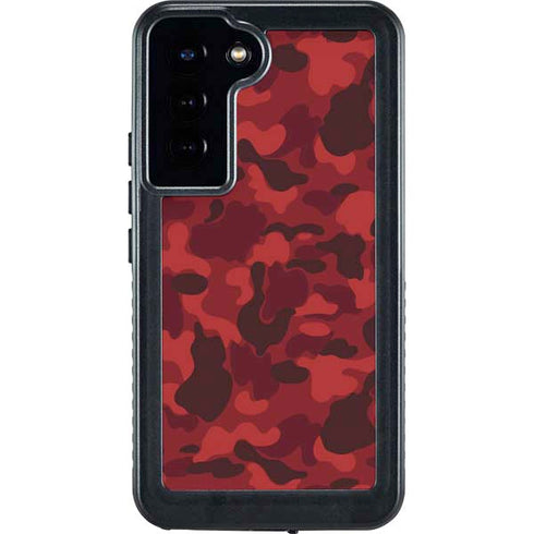 Red Street Camo Galaxy S24 Plus Waterproof Case