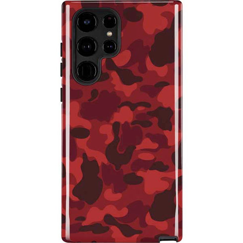Red Street Camo Galaxy S25 Ultra Impact Case