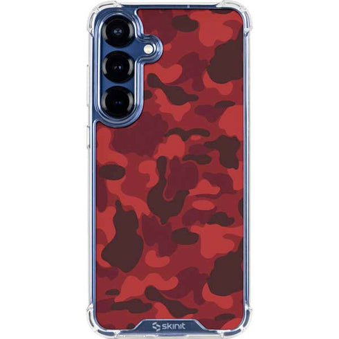 Red Street Camo Galaxy S25 Plus Clear Case