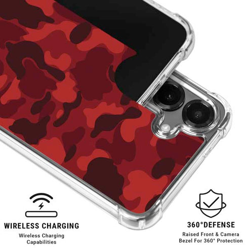 Red Street Camo Galaxy S26 Clear Case