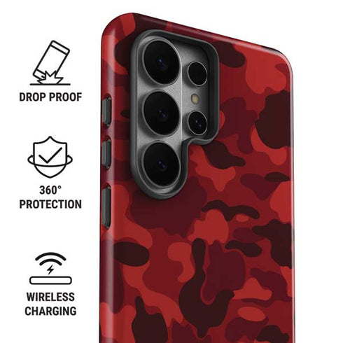 Red Street Camo Galaxy S26 Ultra Impact Case