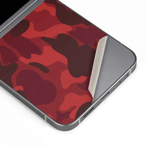 Red Street Camo Galaxy Z Flip6 Skin