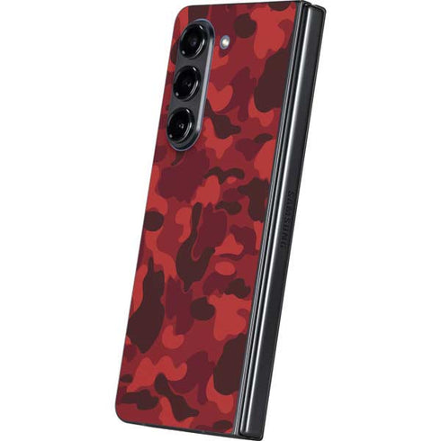 Red Street Camo Galaxy Z Fold5 5G Skin