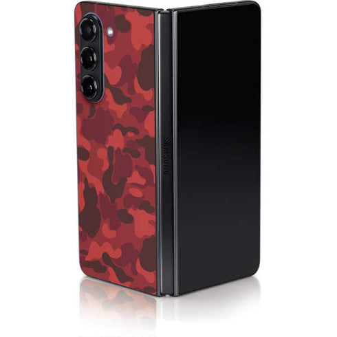 Red Street Camo Galaxy Z Fold5 5G Skin