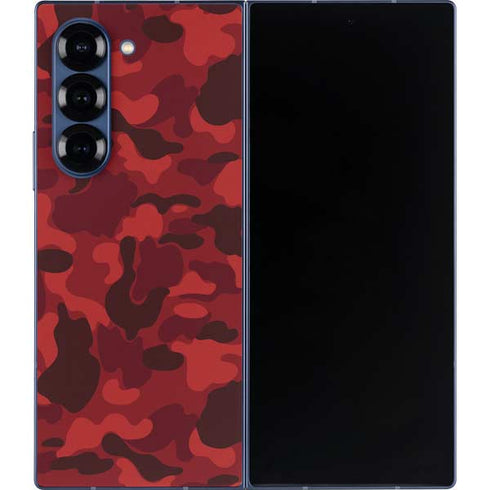 Red Street Camo Galaxy Z Fold6 Skin