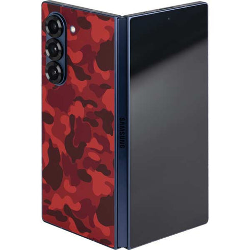 Red Street Camo Galaxy Z Fold6 Skin