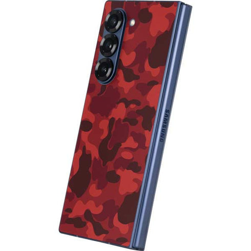 Red Street Camo Galaxy Z Fold6 Skin