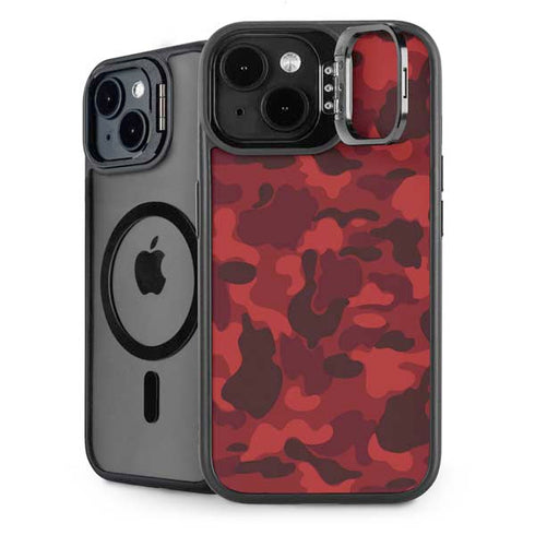Red Street Camo iPhone 15 Kickstand Case