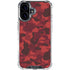 Red Street Camo iPhone 16 Clear Case