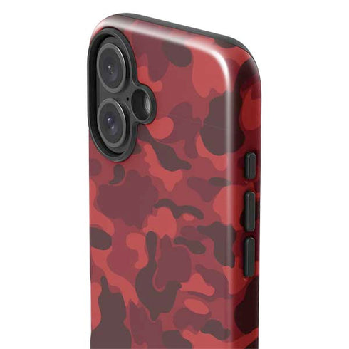 Red Street Camo iPhone 16 Impact Case