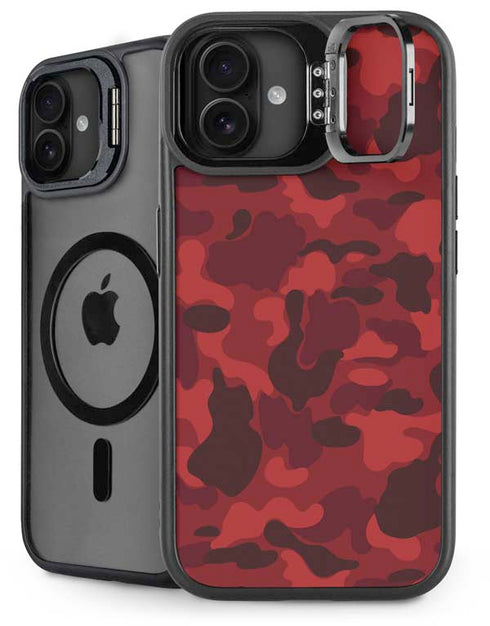 Red Street Camo iPhone 16 Plus Kickstand Case