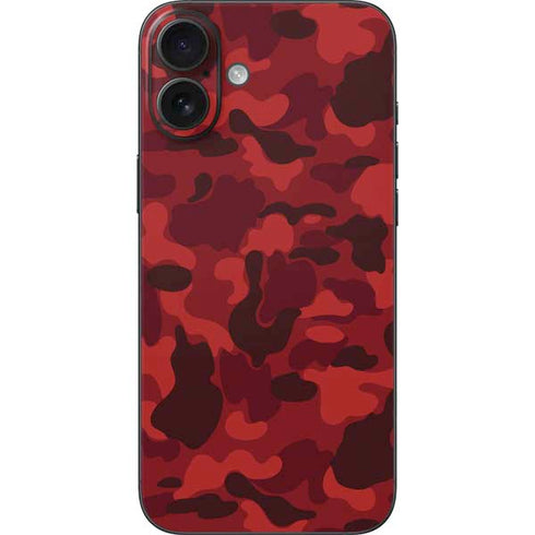 Red Street Camo iPhone 16 Plus Skin