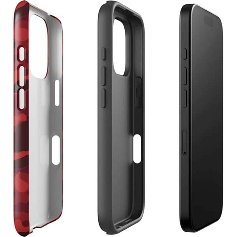 Red Street Camo iPhone 16 Pro Impact Case