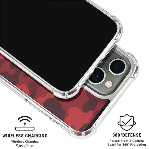 Red Street Camo iPhone 16 Pro Max Clear Case
