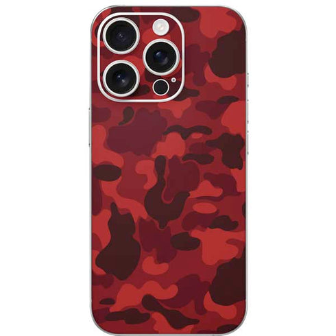 Red Street Camo iPhone 16 Pro Skin