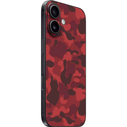 Red Street Camo iPhone 16 Skin