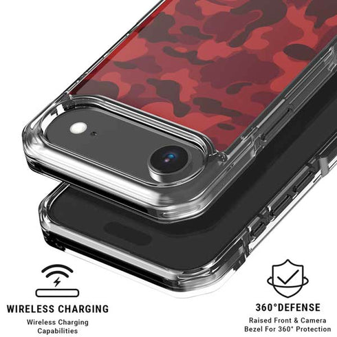 Red Street Camo iPhone 17 Air Clear Case