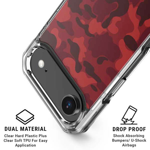 Red Street Camo iPhone 17 Air Clear Case