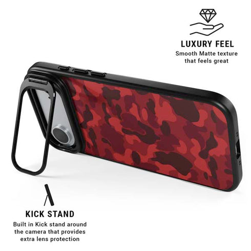 Red Street Camo iPhone 17 Air Kickstand Case