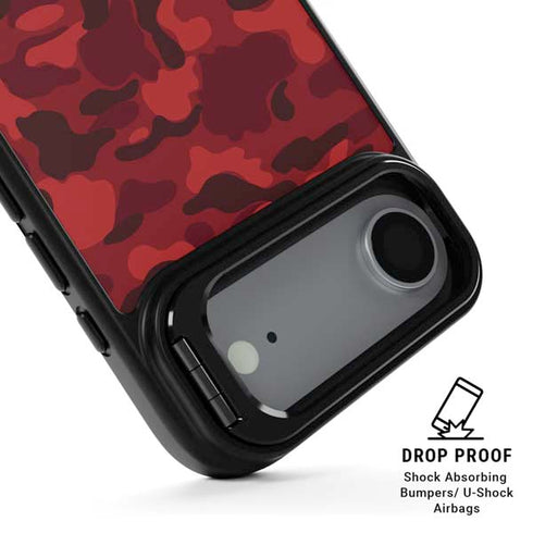 Red Street Camo iPhone 17 Air Kickstand Case