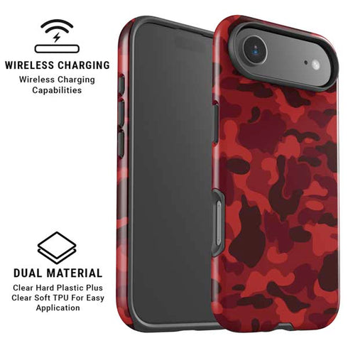 Red Street Camo iPhone 17 Air Magsafe Impact Case