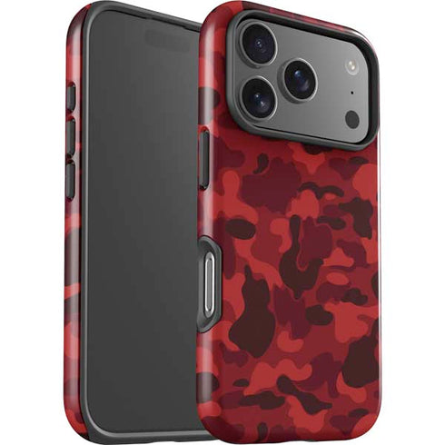 Red Street Camo iPhone 17 Pro Impact Case