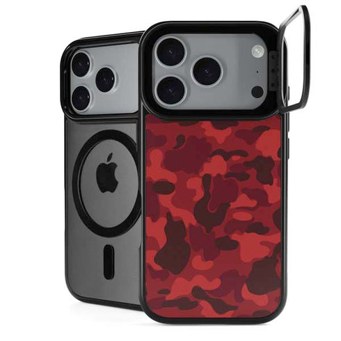 Red Street Camo iPhone 17 Pro Max Kickstand Case