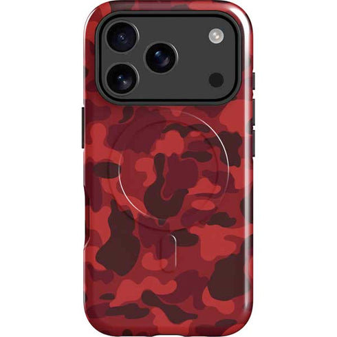 Red Street Camo iPhone 17 Pro Max Magsafe Impact Case