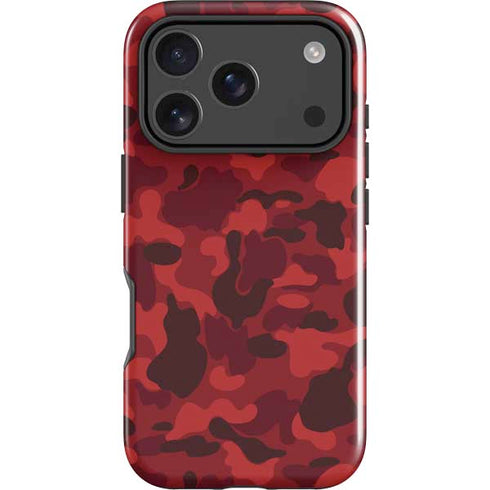 Red Street Camo iPhone 18 Pro Impact Case