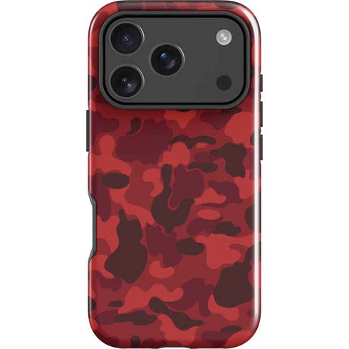Red Street Camo iPhone 18 Pro Max Impact Case