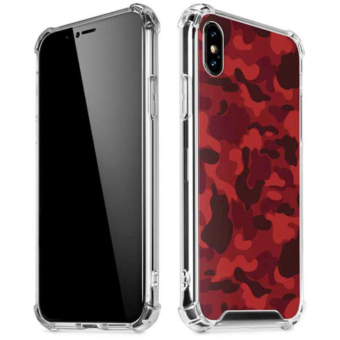 Red Street Camo iPhone X/XS Clear Case
