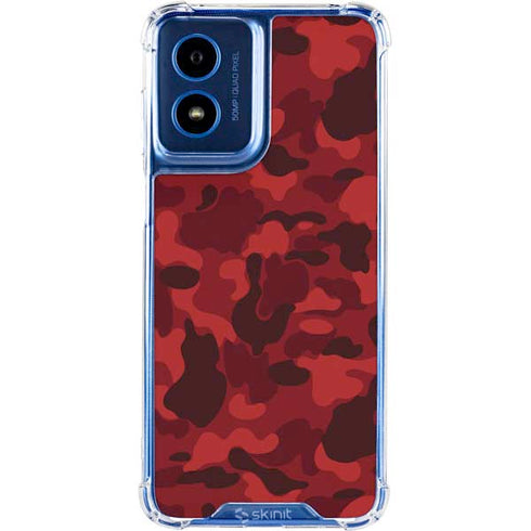 Red Street Camo Moto G 5G (2024) Clear Case