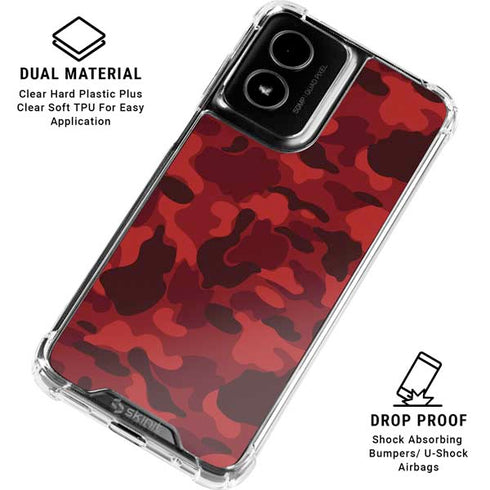 Red Street Camo Moto G Power 5G (2024) Clear Case