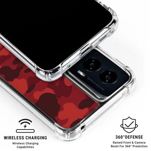 Red Street Camo Moto G Power 5G (2024) Clear Case
