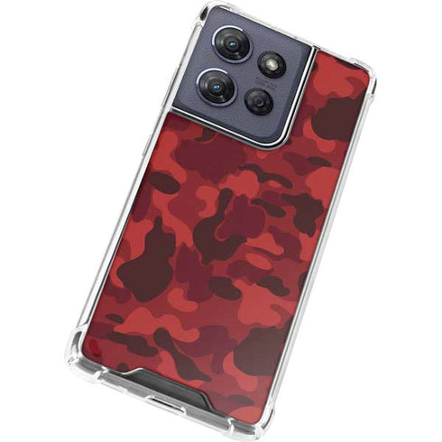 Red Street Camo Moto G Power 5G (2025) Clear Case