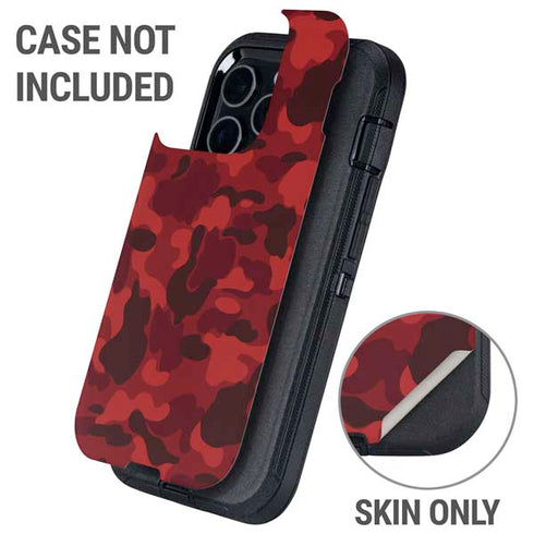 Red Street Camo Otterbox Defender iPhone Skin