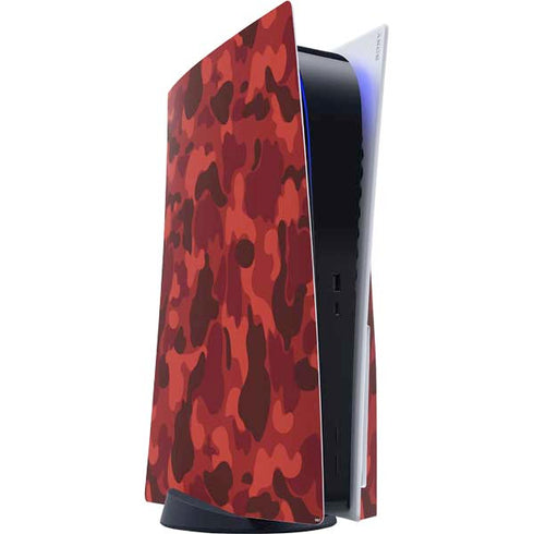Red Street Camo PlayStation PS5 Skins