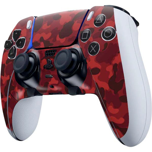 Red Street Camo PS5 DualSense Edge Pro Controller Skin