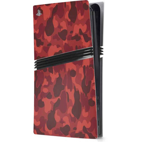 Red Street Camo PS5 Pro Console Skin