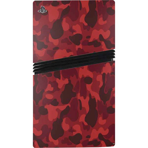Red Street Camo PS5 Pro Console Skin