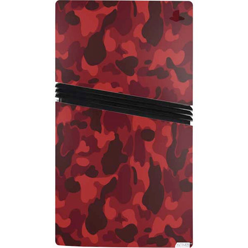Red Street Camo PS5 Pro Console Skin