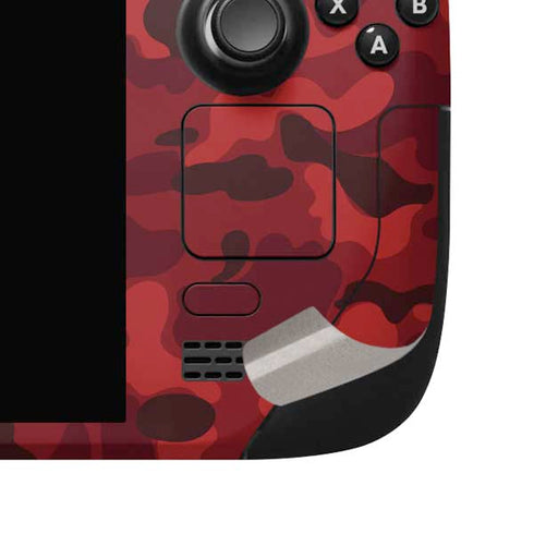 Red Street Camo Steam Deck Handheld Gaming Computer OLED Skin