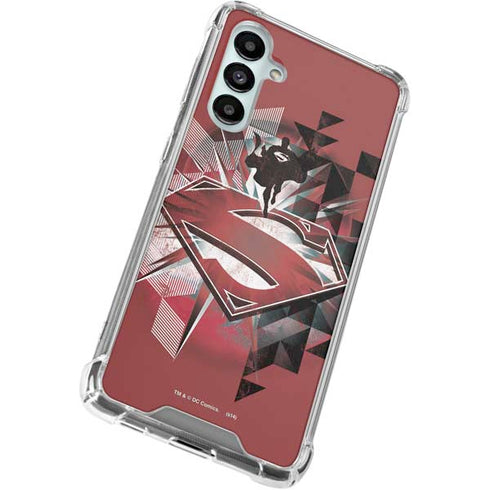 DC Comics Superman Red Pattern Galaxy A16 5G Clear Case