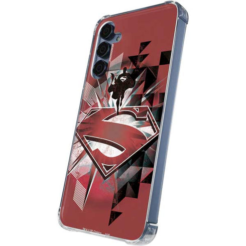 DC Comics Superman Red Pattern Galaxy A55 5G Clear Case