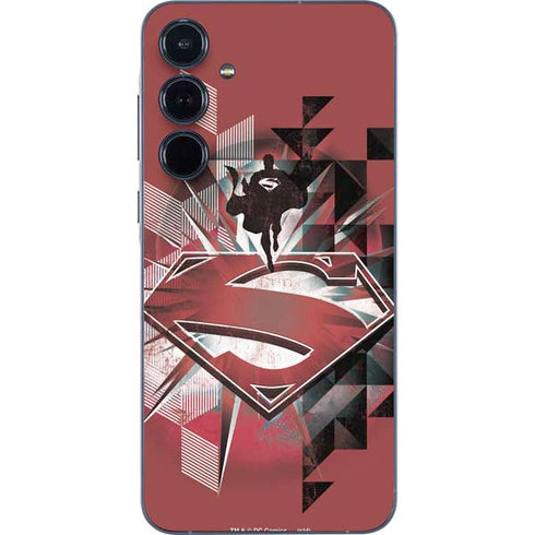 DC Comics Superman Red Pattern Galaxy A55 5G Skin