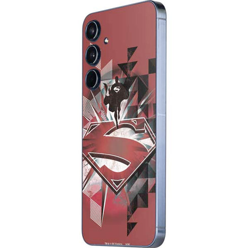DC Comics Superman Red Pattern Galaxy A55 5G Skin