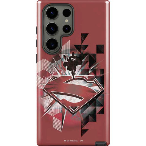 DC Comics Superman Red Pattern Galaxy S23 Ultra Pro Case