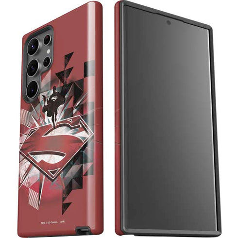 DC Comics Superman Red Pattern Galaxy S23 Ultra Pro Case